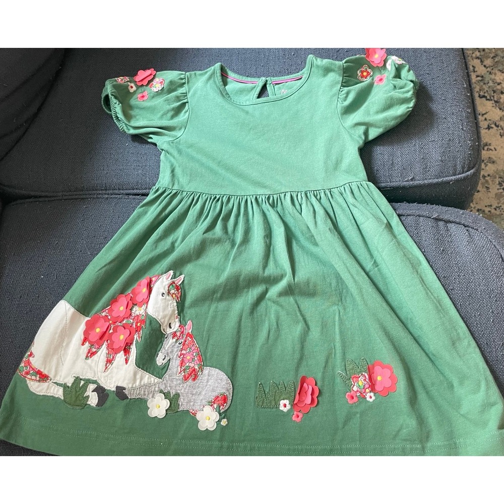 Mini Boden horse appliqué dress